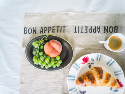 キッチンクロス〈 BON APPETIT 〉ブラック
