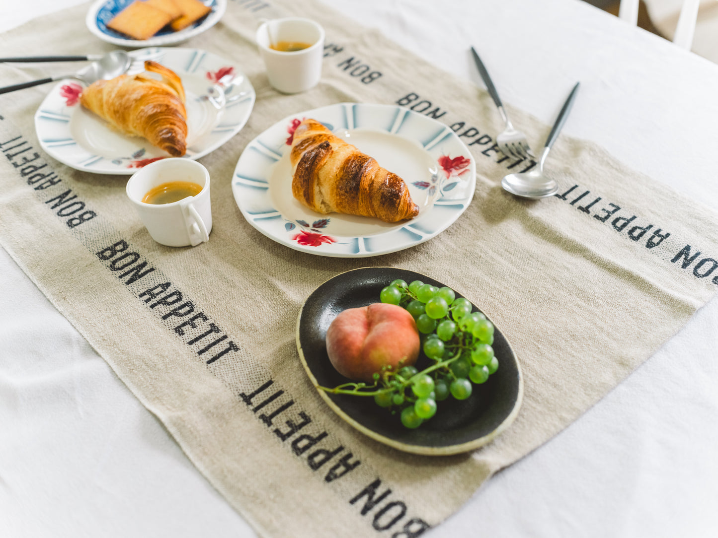 キッチンクロス〈 BON APPETIT 〉ブラック